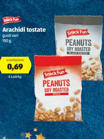 ALDI Arachidi tostate 150g offerta