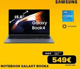 Euronics Samsung notebook galaxy book4 offerta