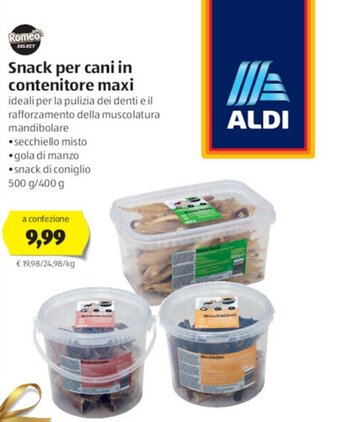 ALDI Snack per cani in contenitore maxi offerta