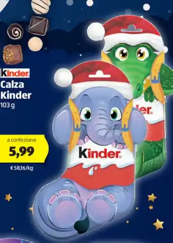 ALDI Kinder Calza Kinder 103g offerta