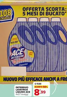 Iperal Detersivo lavatrice liquido ACE offerta