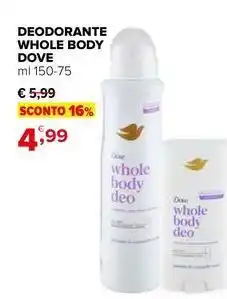 Iperal Deodorante whole body DOVE offerta