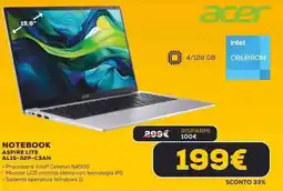 Euronics acer NOTEBOOK ASPIRE LITE AL15-32P-C3AH offerta