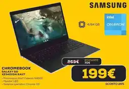 Euronics SAMSUNG CHROMEBOOK GALAXY GO XE340XDA KA1IT offerta