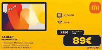 Xiaomi tablet redmi pad se