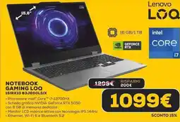 Euronics Lenovo NOTEBOOK GAMING LOQ 15IRX10 83JE0OLSIX offerta