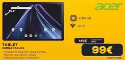 Euronics acer TABLET ICONIA TAB A10 offerta