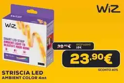 Euronics Wiz striscia led ambient color 4mt offerta