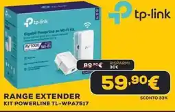 Euronics tp-link RANGE EXTENDER KIT POWERLINE TL-WPA7517 offerta