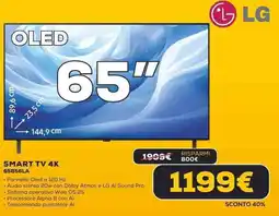 Euronics LG SMART TV 4K 65B56LA offerta