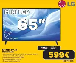 Euronics LG SMART TV 4K 65QNED70A6A offerta