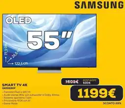 Euronics SAMSUNG SMART TV 4K QE55590F offerta
