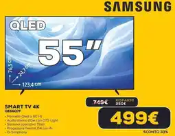 Euronics SAMSUNG SMART TV 4K QE55Q7F offerta