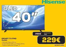Euronics Hisense SMART TV FHD 40A59Q offerta