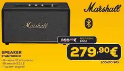 Euronics Marshall SPEAKER STANMORE III offerta