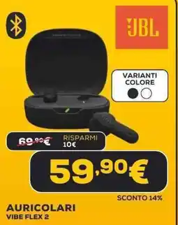 Euronics Jbl auricolari vibe flex 2 offerta