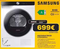 Euronics SAMSUNG ASCIUGATRICE DV90DG6845LK offerta