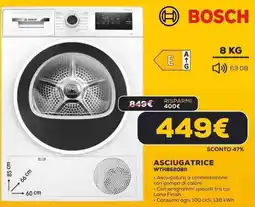 Euronics BOSCH ASCIUGATRICE WTH85208II offerta