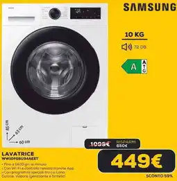 Euronics SAMSUNG LAVATRICE WW10FG5U34AEET offerta