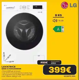 Euronics LG LAVATRICE SERIE X1 F4NX1009NWB offerta