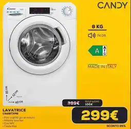 Euronics CANDY LAVATRICE CS128TXME offerta
