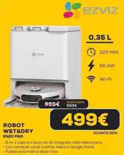 Euronics EZVIZ ROBOT WET&DRY RS20 PRO offerta