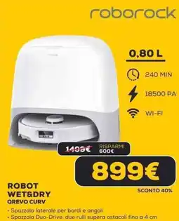 Euronics roborock ROBOT WET&DRY QREVO CURV offerta