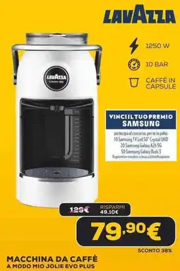 Euronics Lavazza macchina da caffè a modo mio jolie evo plus offerta