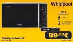 Euronics Whirlpool FORNO MICROONDE MWP 103 SB offerta