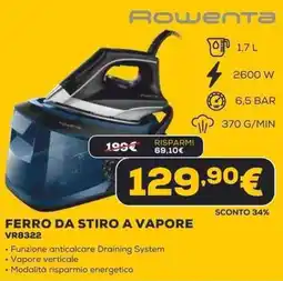 Euronics Rowenta FERRO DA STIRO A VAPORE VR8322 offerta