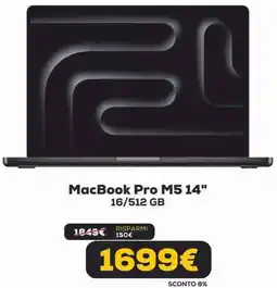 Euronics MacBook Pro M5 14" 16/512 GB offerta