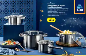 Set di pentole in acciaio inossidablile, 8 pezzi