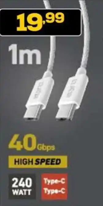 Euronics 40gbps high speed 1m offerta