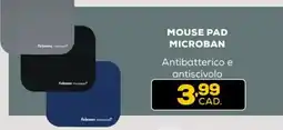 Euronics Fellowes mouse pad microban offerta