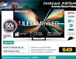 Euronics Hisense 65U799Q Smart TV MiniLED 65" 4K offerta