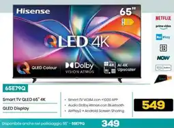 Euronics Hisense 65E79Q Smart TV QLED 65" 4K QLED Display offerta