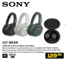 Euronics Sony ult wear Cuffie Serie ULT con Noise Cancelling offerta