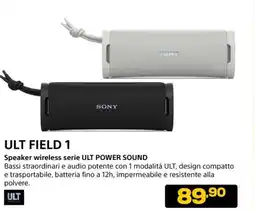 Euronics Sony ult field 1 speaker wireless serie ult power sound offerta