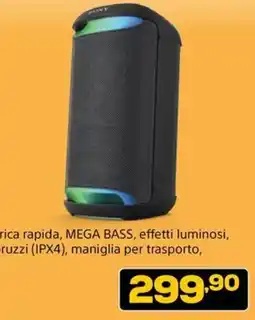 Euronics SONY SRS-XV500B Speaker wireless offerta