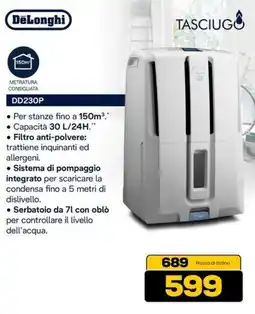 Euronics DeLonghi DD230P offerta