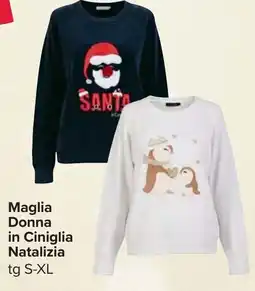 Carrefour Maglia Donna in Ciniglia Natalizia offerta