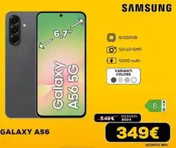 Euronics SAMSUNG GALAXY A56 offerta