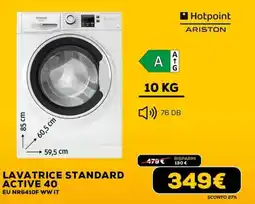 Euronics Hotpoint ariston lavatrice standard active 40 offerta