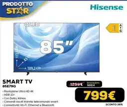 Euronics Hisense SMART TV 85E79Q offerta