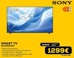 Euronics SONY SMART TV K55XR83PAEP offerta