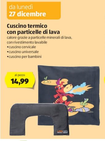 ALDI Cuscino termico con particelle di lava offerta