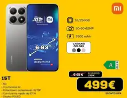 Euronics Xiaomi 15T offerta