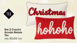 Carrefour Set 2 Cuscini Arredo Natale Tex offerta