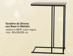 Carrefour Tavolino da Divano con Base in Metallo offerta