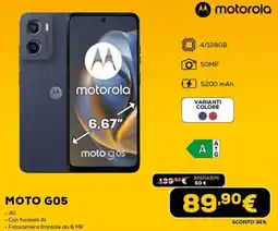 Euronics motorola MOTO G05 offerta